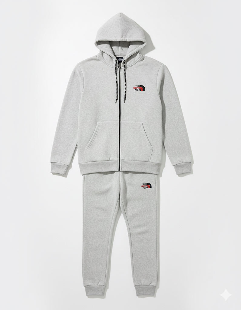 Classic White Tracksuit – Cotton Fleece Fabric
