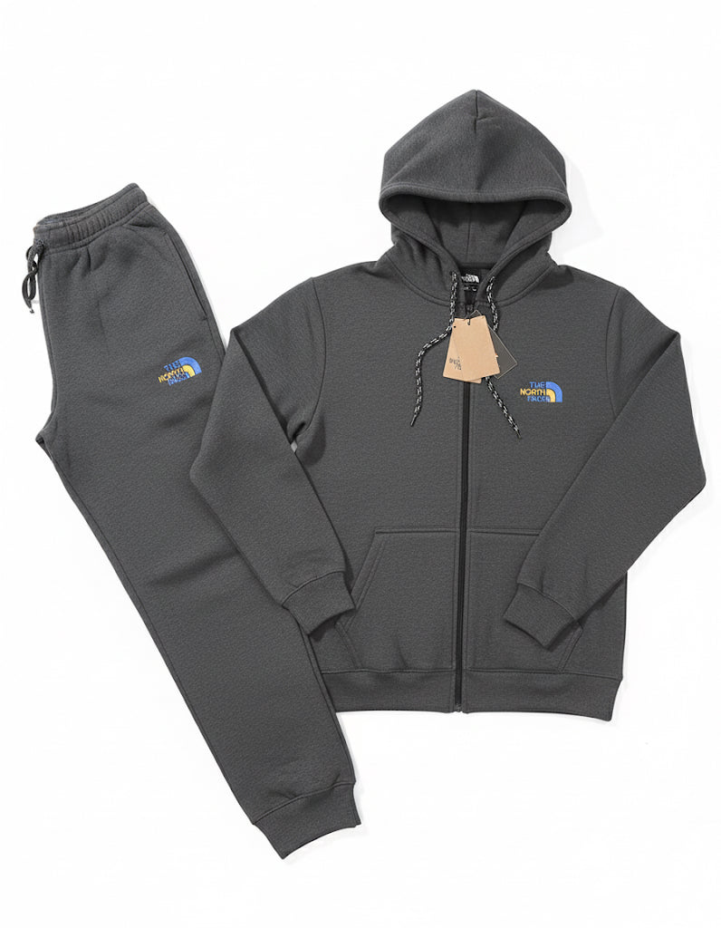 Classic Dark Gray Tracksuit – Cotton Fleece Fabric