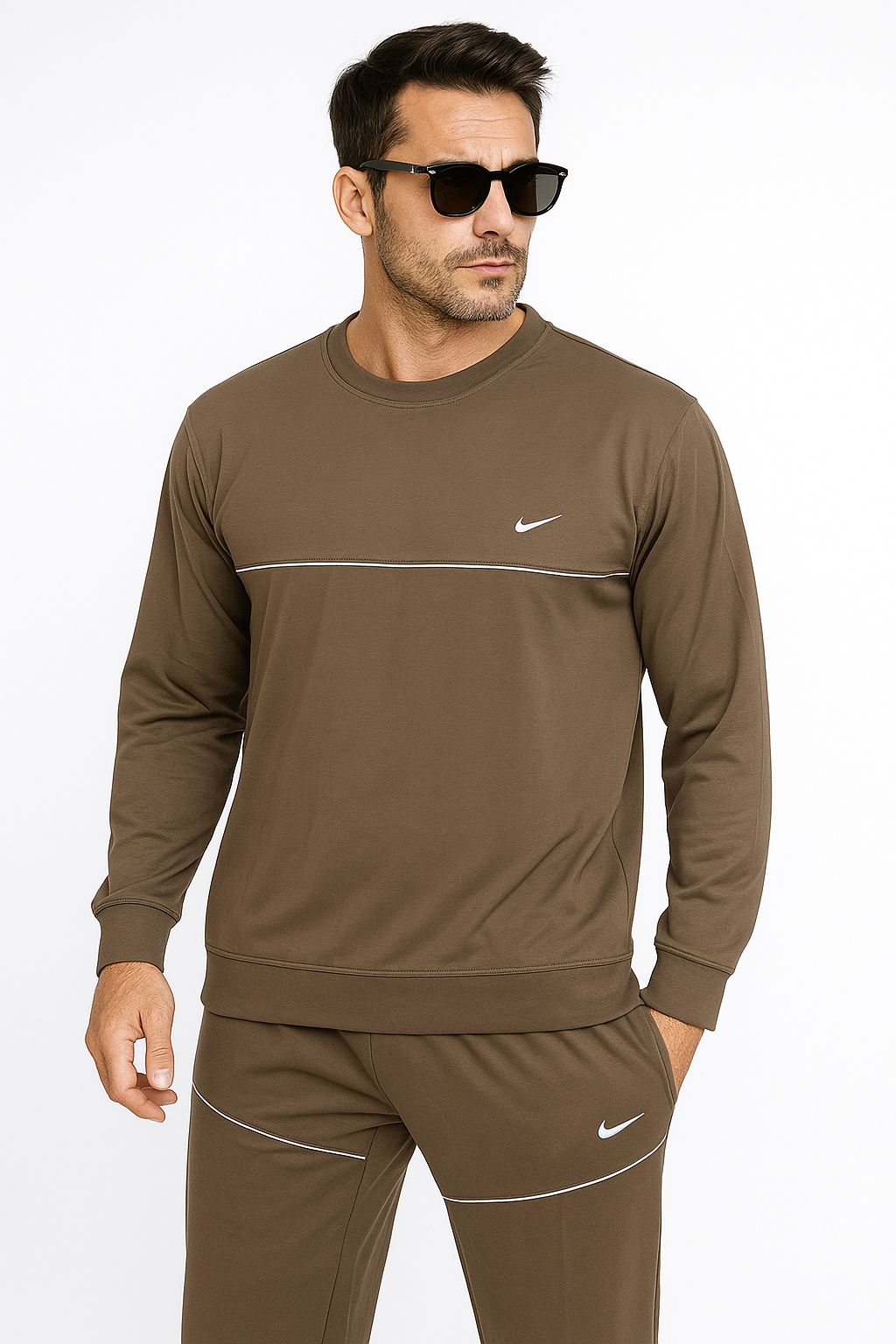 Men’s Classic Light Brown  Tracksuit Set